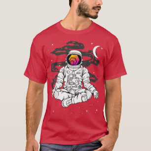 T-shirt Astronaute Yoga HEX Coin Vers La Lune Crypto Token