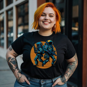 T-shirt Astronautes de l'espace rétro-Galaxy Rebel Fighter