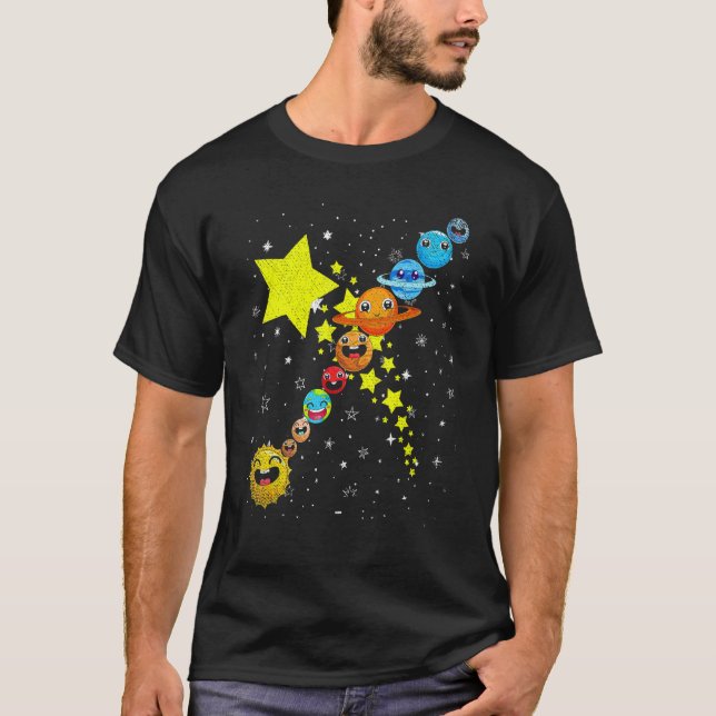 T-shirt Astronome des planètes mignonnes Science Astronome (Devant)