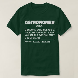 T-shirt Astronome Noun Définition Scientifique Drôle Sayon
