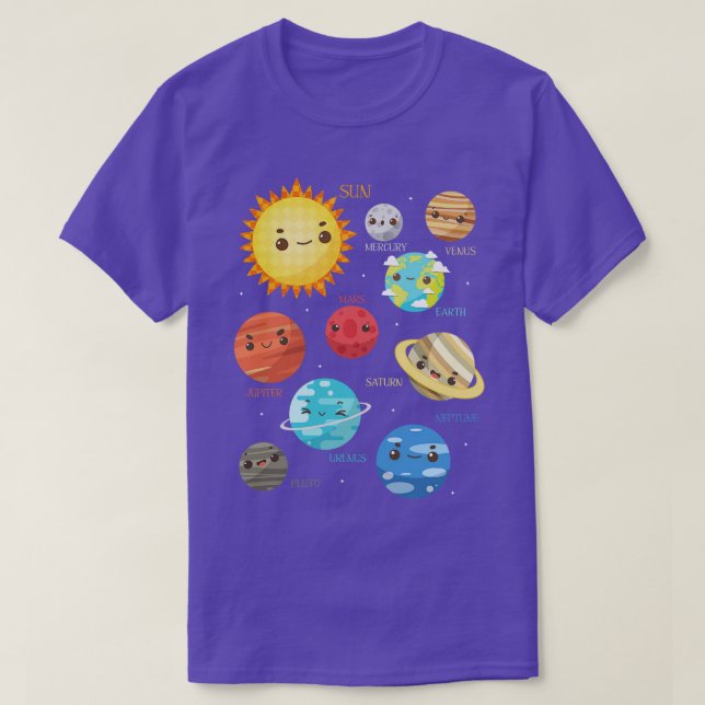 T-shirt Astronome Planètes Cute Astronome (Design devant)
