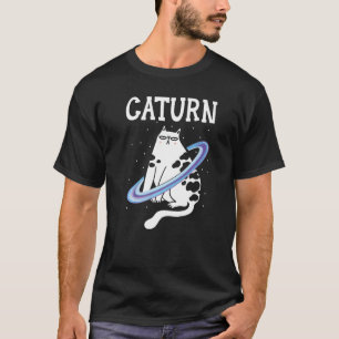 T-shirt Astronome Propriétaire de Chat de Saturne Planètes