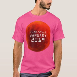 T-shirt Astronomie Lunaire Eclipse Sang Lune Rouge
