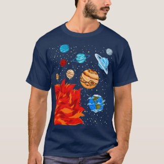 T-shirt Astronomie Science spatiale Planètes Galaxie Systè