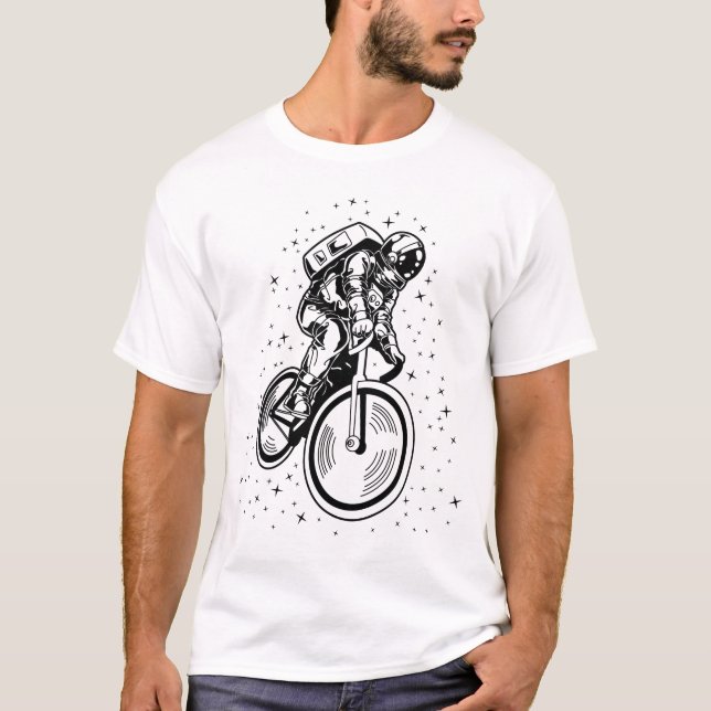 T-shirt Astronomie Spaceman Biker Espace extra-atmosphériq (Devant)