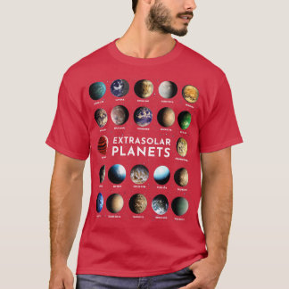 T-shirt Astronomie spatiale de la planète extra-asolaire E
