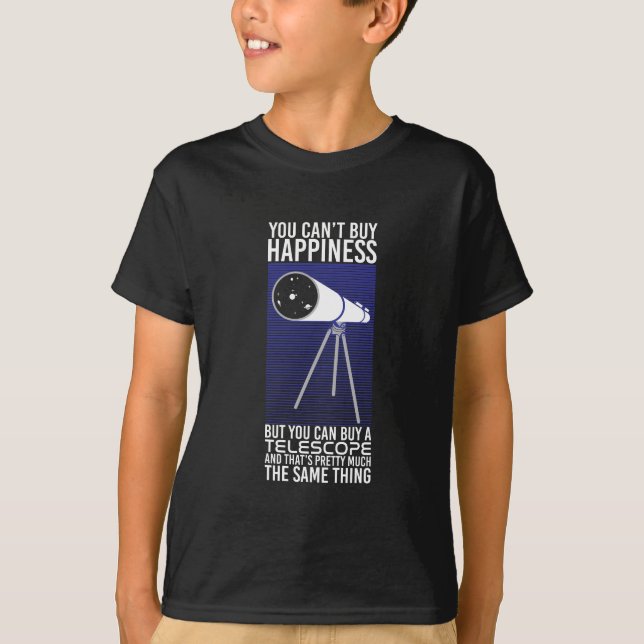 T-shirt Astronomie - Vous ne pouvez pas acheter le bonheur (Devant)