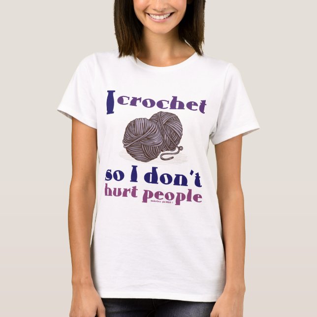 T-shirt Astucieux je fais du crochet (Devant)