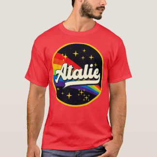 T-shirt Atalie Arc En Ciel Dans L'Espace Style Vintage