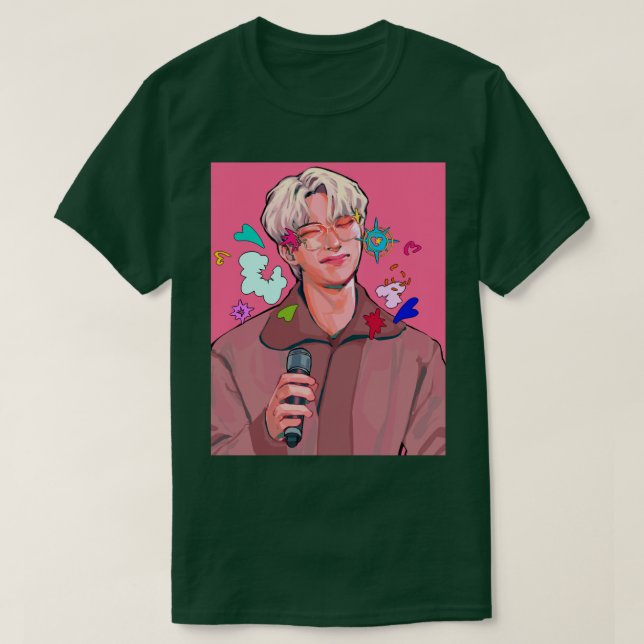 T-shirt ATEEZ Mingi couleur coeur (Design devant)