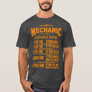 T-shirt Atelier de mécanique mécanique à taux horaire amus