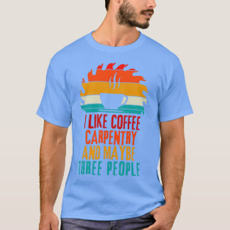 T-shirt Atelier de travail sur le bois de charpentier café