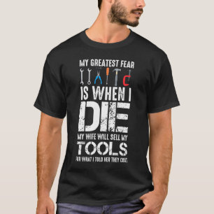 T-shirt Atelier d'outils coûteux pour les maris de l'arti