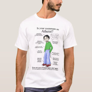 T-shirt Athée de compagnon de chambre