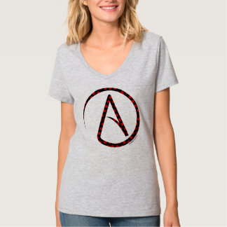 T-shirt athée d'étoile de symbole pour des femmes