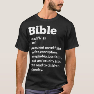 T-shirt Athée drôle AntiReligion Athéisme Bible famille