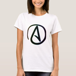 T-shirt Athée foncé d'arc-en-ciel