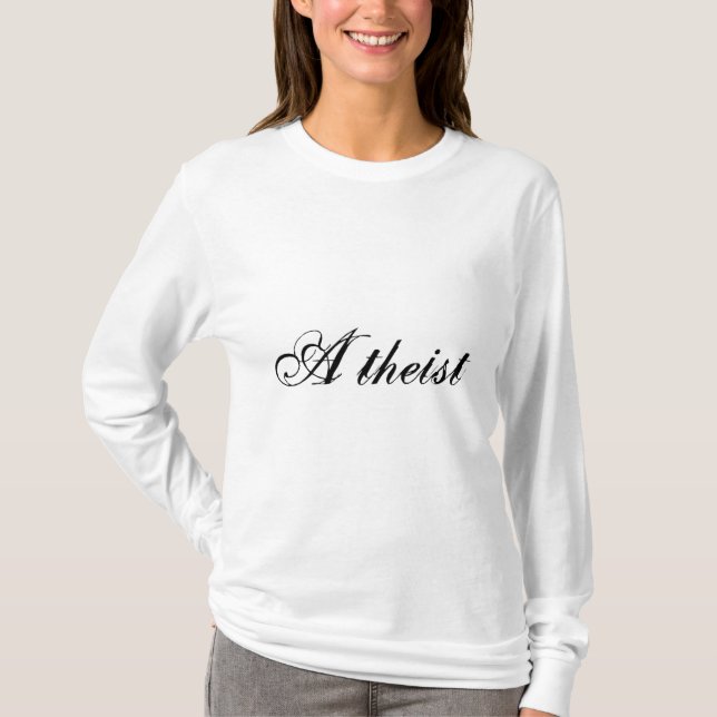 T-shirt Athée (manuscrit) (Devant)
