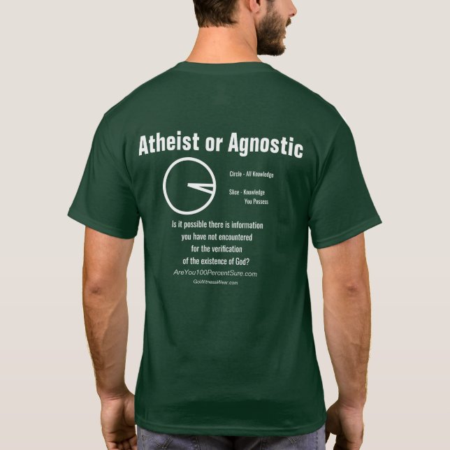 T-shirt Athée ou agnostique (Dos)