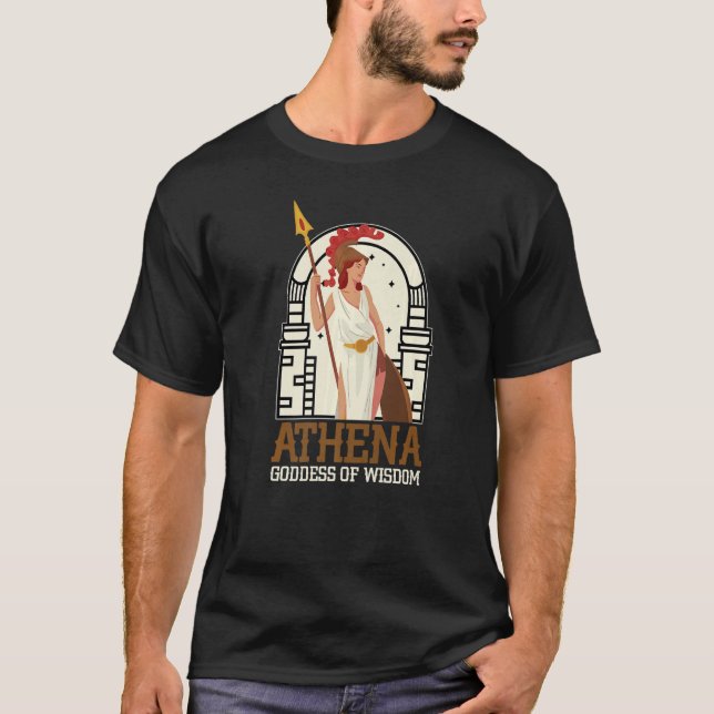 T-shirt Athéna Déesse De Sagesse Déesse Grecque Mytho Grec (Devant)