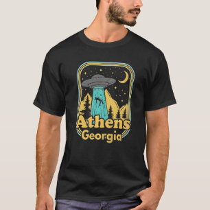 T-shirt Athens Géorgie Ufo Alien Hunter 80s State Pride