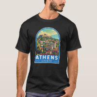 Athens Grèce Travel Art Vintage