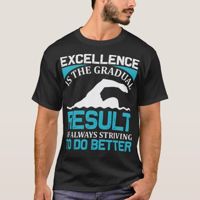 T-shirt Athlète de natation drôle gym (Devant)