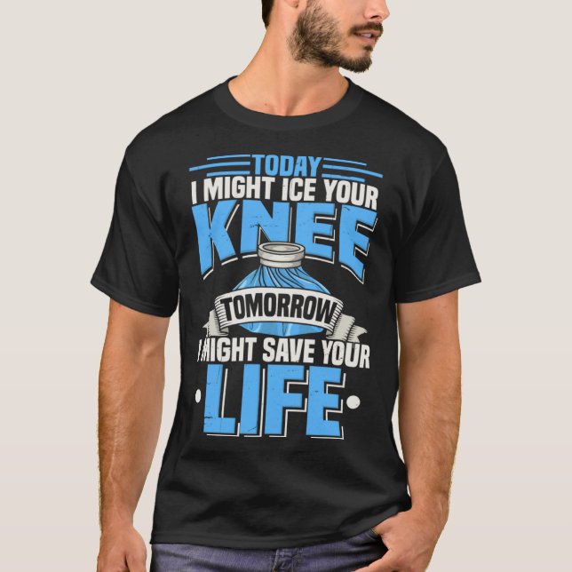 T-shirt Athletic Trainer Sports Medicine Guy Ice Knee (Devant)