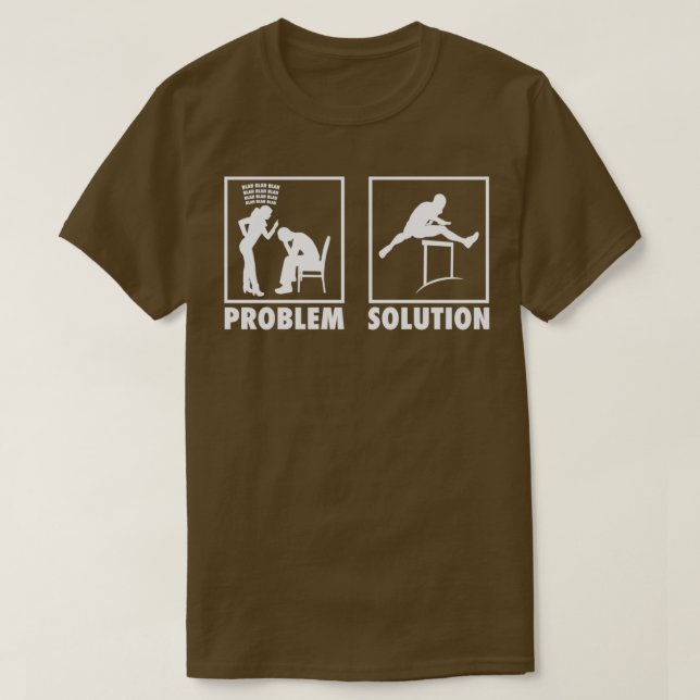 T-shirt Athlétisme Déclaration du problème Solution (Design devant)