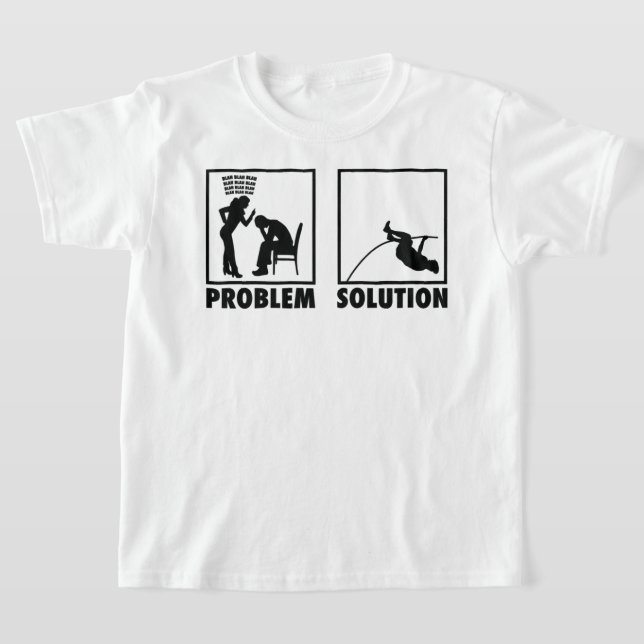 T-shirt Athlétisme Déclaration Problème Solution 8 (Poser)