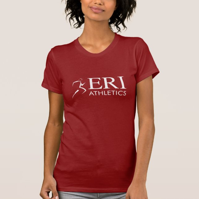 T-shirt Athlétisme d'ERI - femmes courtes rouges de (Devant)