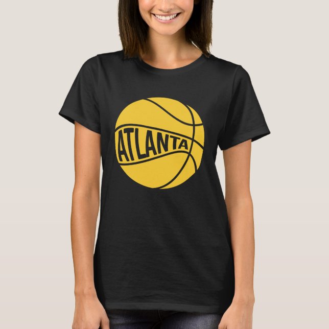 T-shirt Atlanta Basketball Retro City Georgia State B Ball (Devant)
