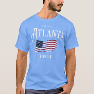 T-shirt Atlanta Géorgie GA Patriotique USA Drapeau Vieux G