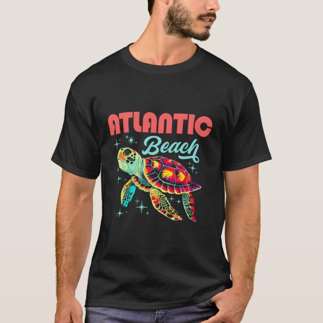 T-shirt Atlantic Beach Nc Sea Turtle (Devant)