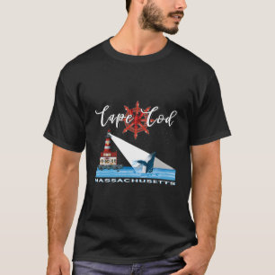 T-shirt Atlantic Cape Cod Massachusetts Phare Whale W