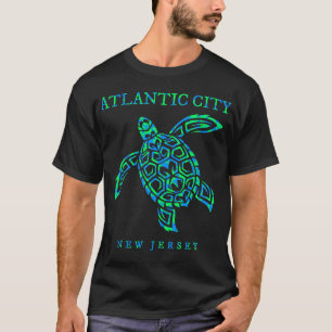 T-shirt Atlantic City New Jersey Tortue de mer Garçons Fil