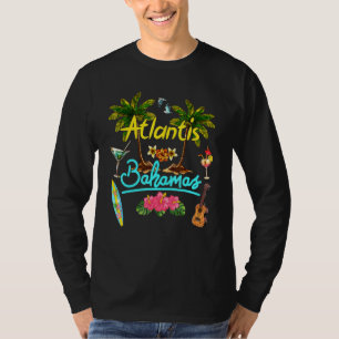 T-shirt Atlantis Bahamas Beach Summer Palm Surf Sun Set Pa
