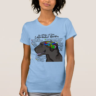 T-shirt Atlas de cerveau de Labrador de chocolat