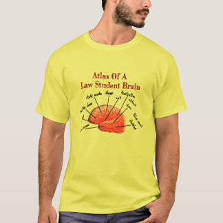 T-shirt Atlas de cerveau d'étudiant en droit