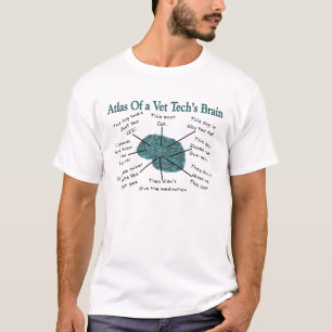 T-shirt Atlas du cerveau d'une technologie de vétérinair