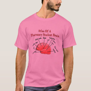 T-shirt Atlas d'un cerveau d'étudiant de pharmacie