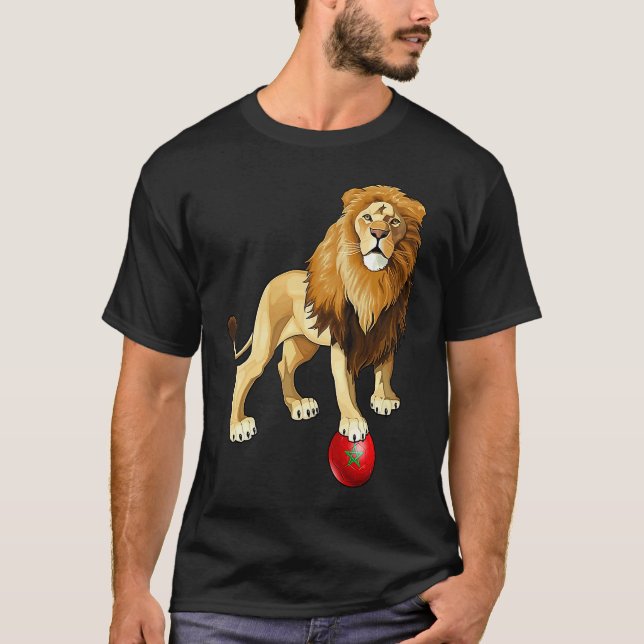 T-shirt Atlas Lion Morocco Football  for Men Women Childre (Devant)