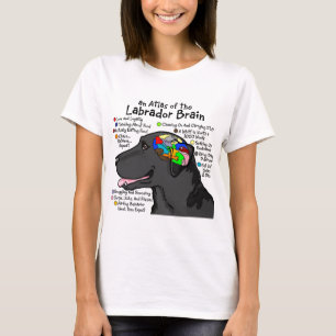 T-shirt Atlas noir de cerveau de Labrador