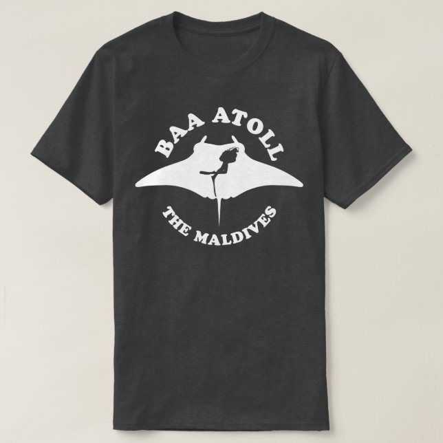 T-shirt Atoll De Baa Les Maldives Plongée Sous-Marine Avec (Design devant)