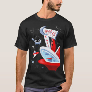 T-shirt Atomic Cat Café Retro Futuristic Kitty Spaceport
