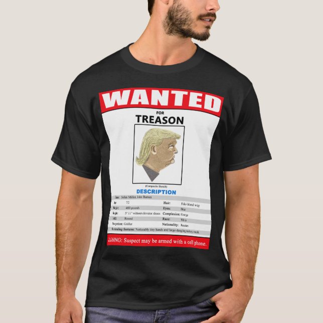 T-shirt Atout Recherché drôle pour la trahison (Devant)