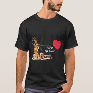 T-shirt Attaché à mon cœur Berger allemand