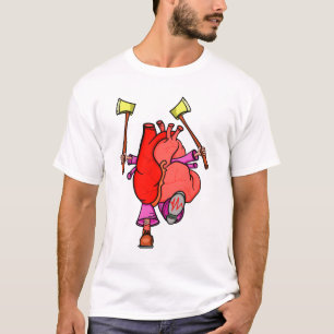 T-shirt Attaque cardiaque Drôle Drôle Cartoon Surréel