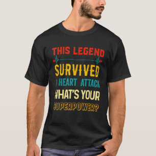 T-shirt Attaque cardiaque Survivant Récupération Cardiaque