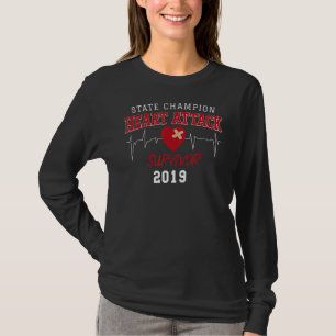 T-shirt Attaque cardiaque Survivor Red Art Heartbeat Chiru